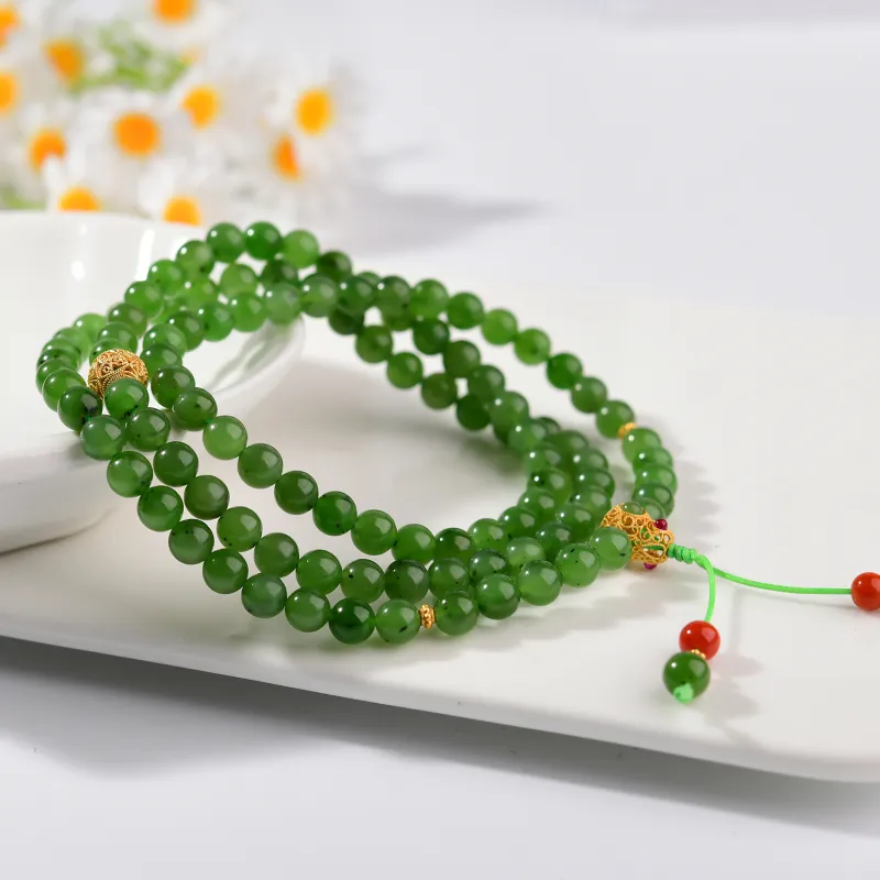 The Call Of The Heart Hetian Jade Bracelets Jasper Unisex-4