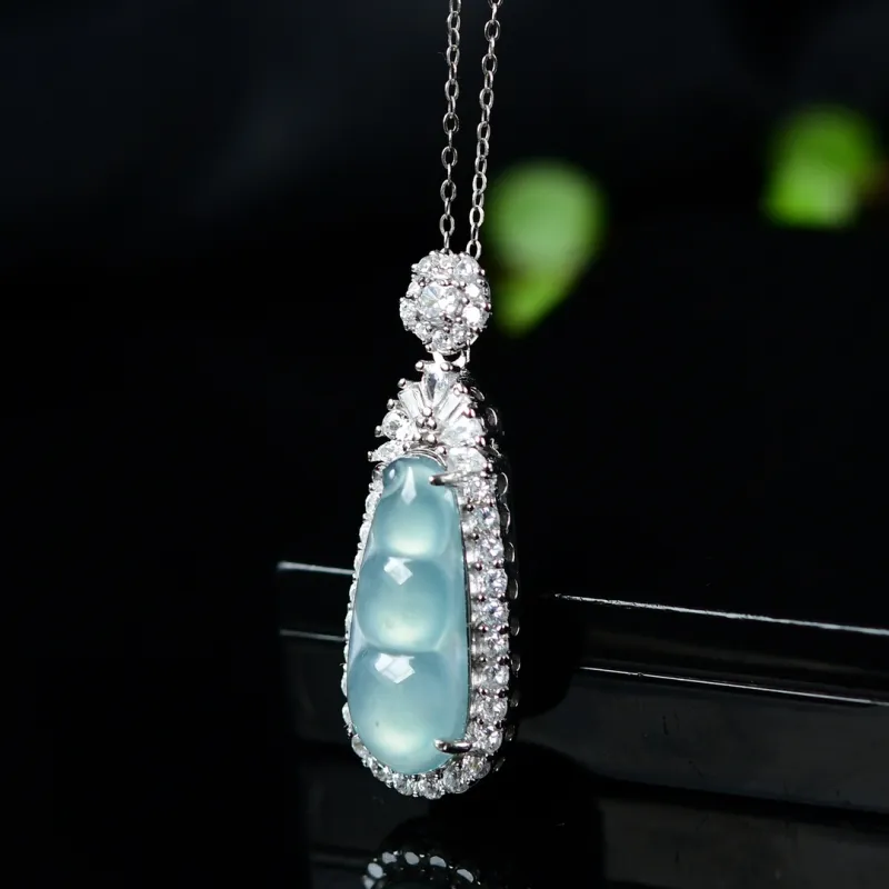 The Call Of The Heart Ice Glutinous Jadeite Necklaces Women's-6