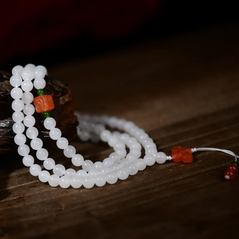 The Call Of The Heart Hetian Jade Bracelets White Jade Unisex-5