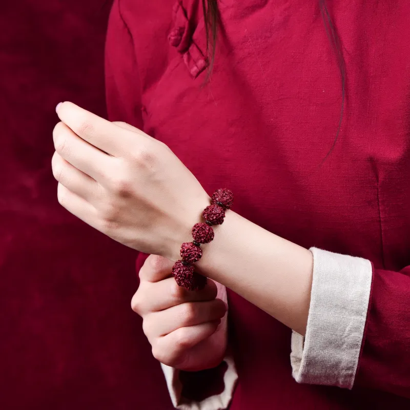 The Call Of The Heart Reconstructed Cinnabar Bracelets Unisex-1