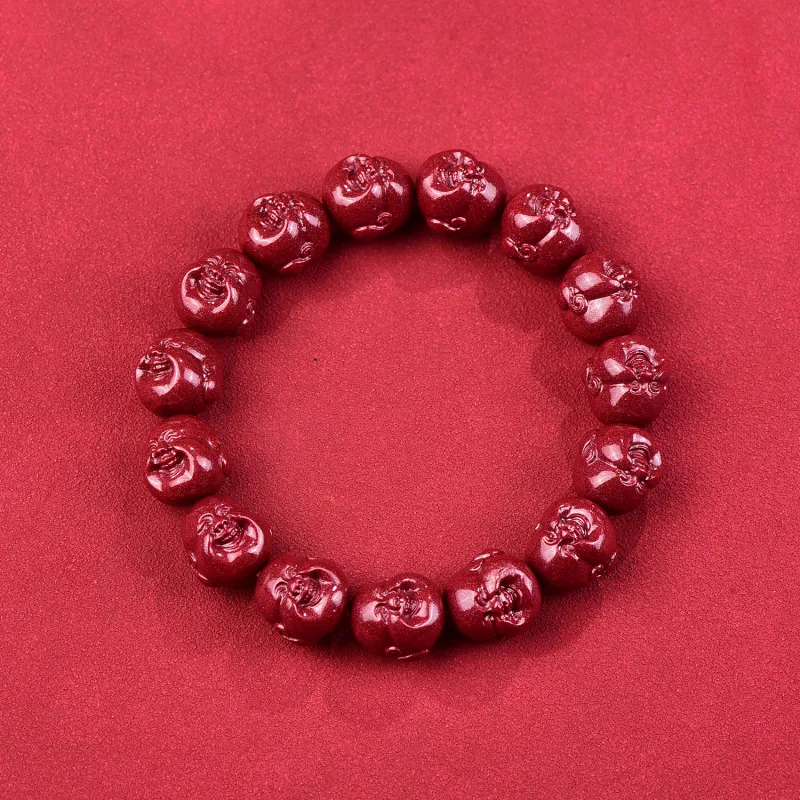 The Call Of The Heart Reconstructed Cinnabar Bracelets Unisex-2