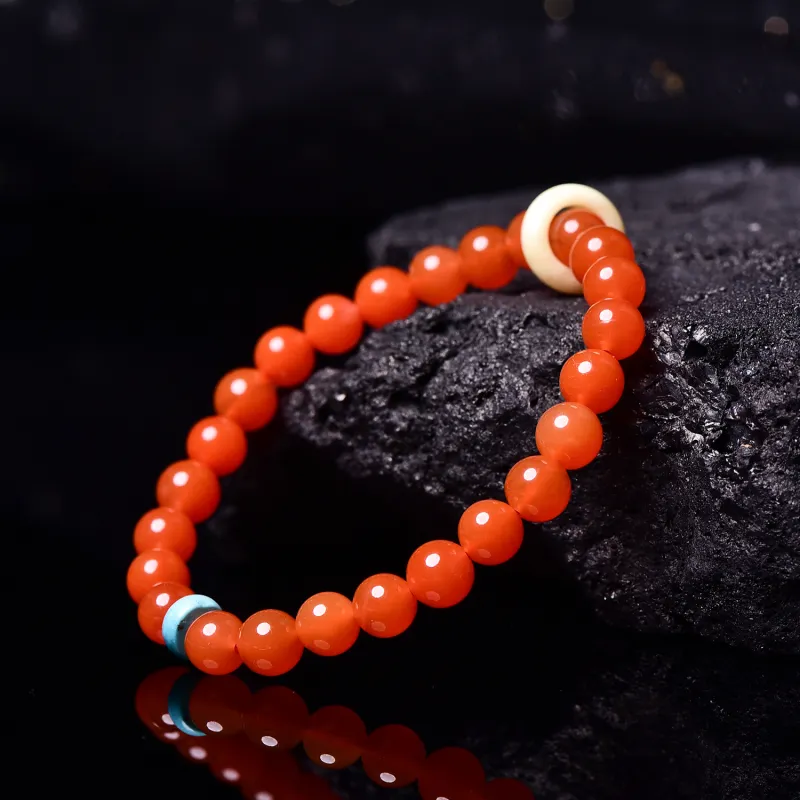 The Call Of The Heart Southern Red Agate Bracelets Unisex-5