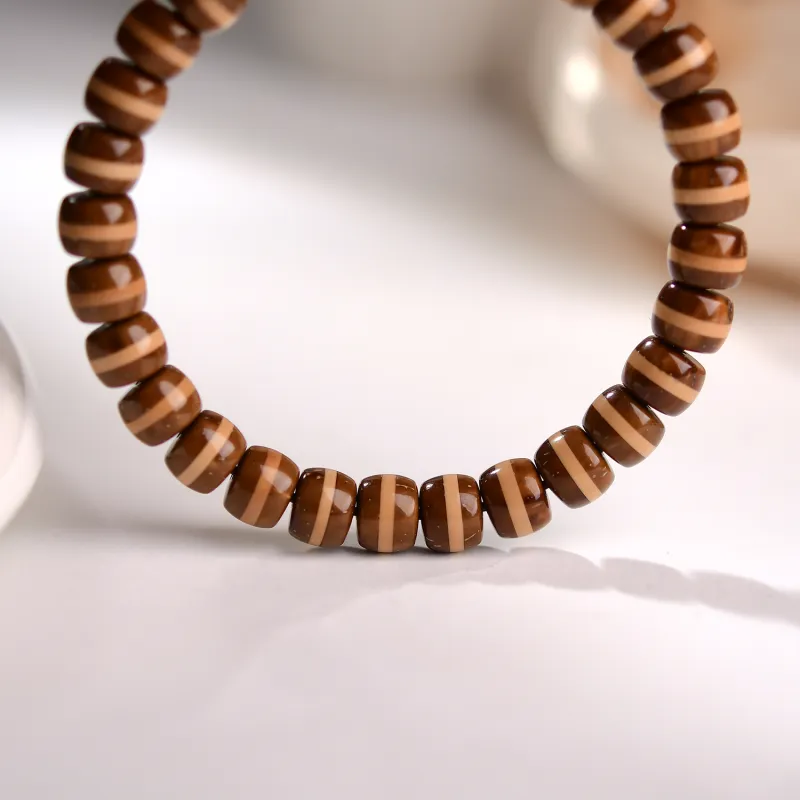 The Call Of The Heart Purple Gold Rat Bodhi Seed Bracelet Unisex-2