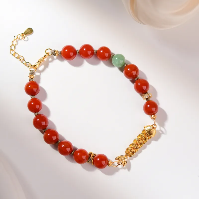 The Call Of The Heart Southern Red Agate Bracelets Unisex-1
