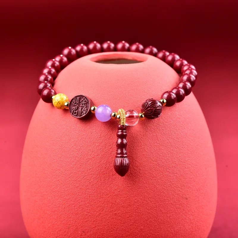 The Call Of The Heart Reconstructed Cinnabar Bracelets Unisex-1