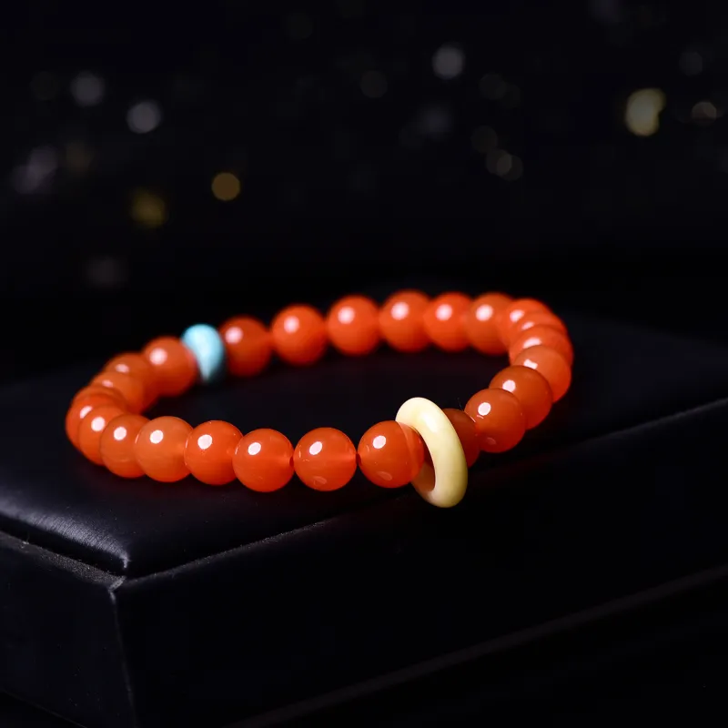 The Call Of The Heart Southern Red Agate Bracelets Unisex-4