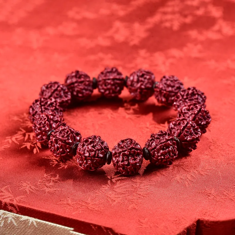 The Call Of The Heart Reconstructed Cinnabar Bracelets Unisex-3
