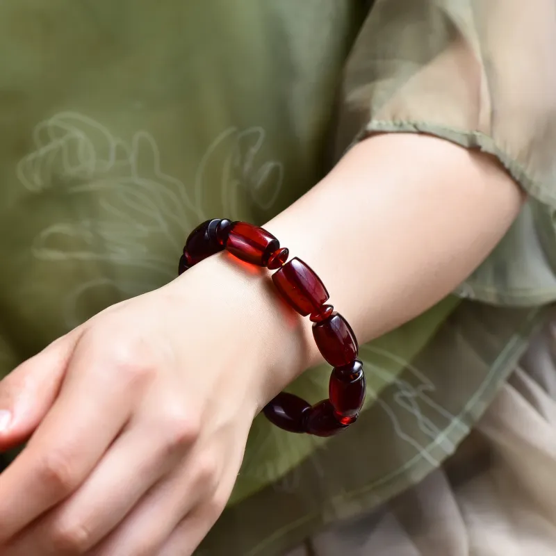 The Call Of The Heart Amber Fine Jade Bracelets Unisex-1