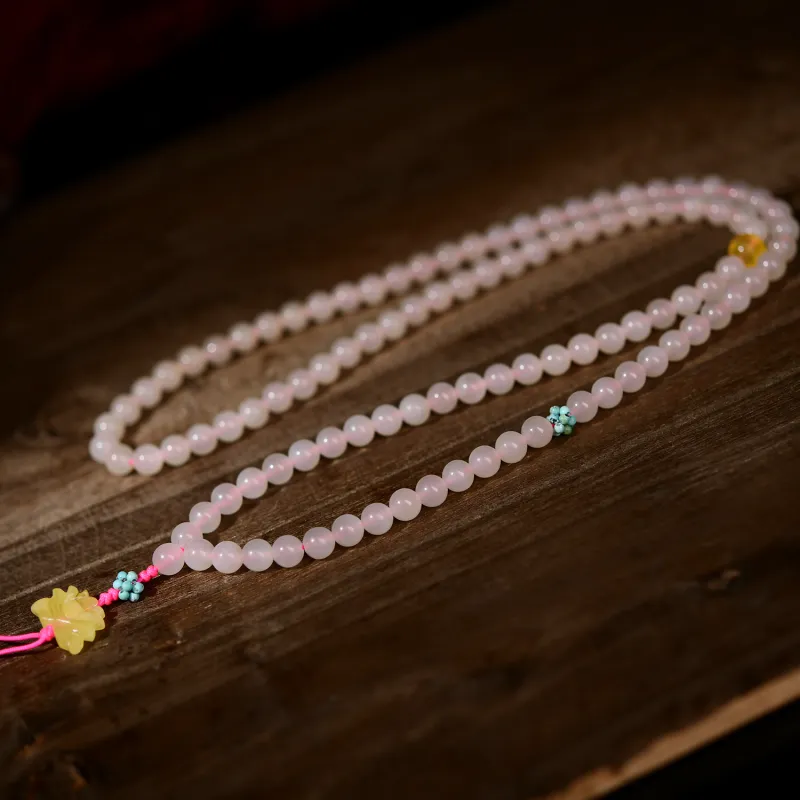 The Call Of The Heart Hetian Jade Bracelets Dusty Pink Unisex-4