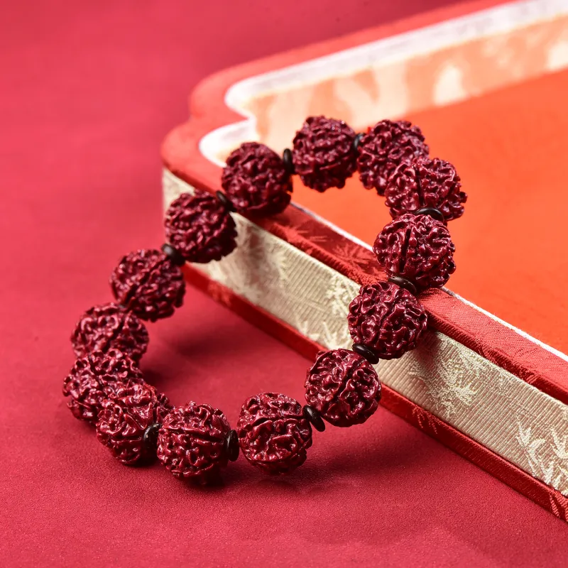 The Call Of The Heart Reconstructed Cinnabar Bracelets Unisex-4