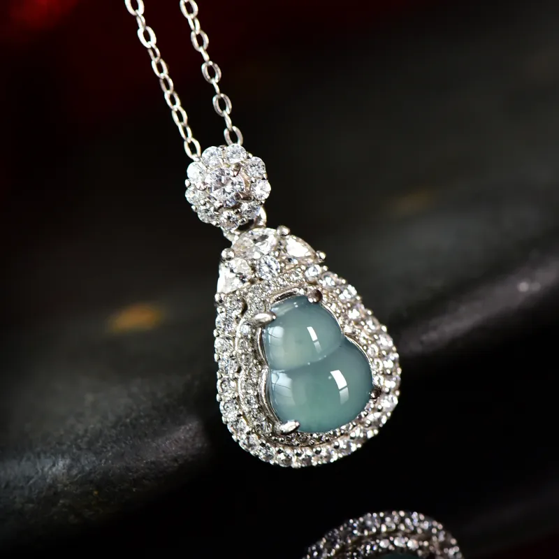 The Call Of The Heart Ice Glutinous Jadeite Necklaces Women's-5