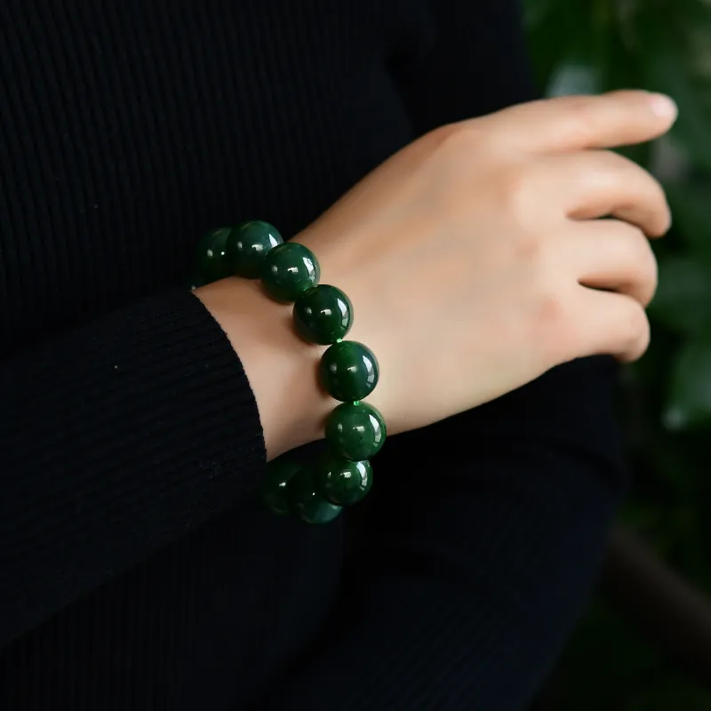 The Call Of The Heart Hetian Jade Bracelets Jasper Unisex-2