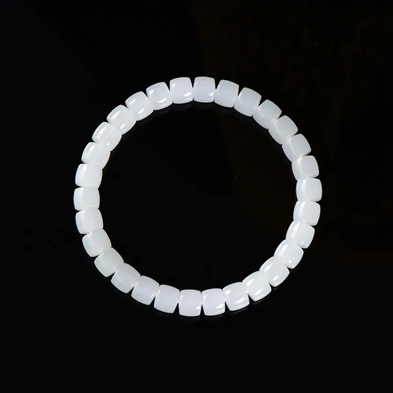 The Call Of The Heart Hetian Jade Bracelets White Jade Unisex-2