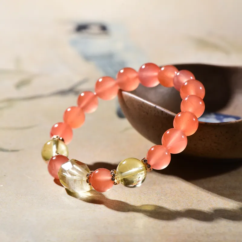 The Call Of The Heart Southern Red Agate Fine Jade Bracelets Unisex-2