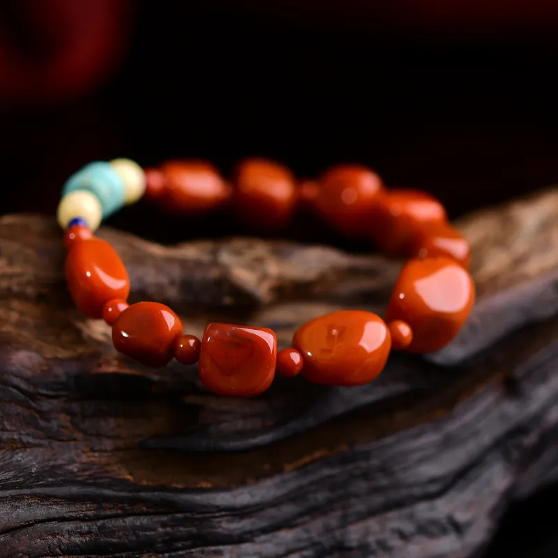 The Call Of The Heart South Red Agate Fine Jade Bracelets Unisex-4
