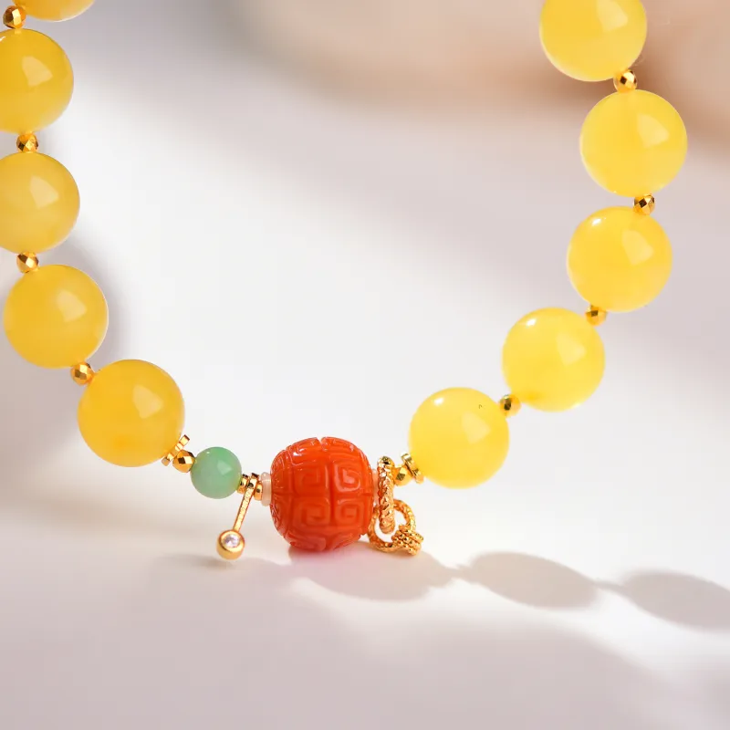 The Call Of The Heart Amber Beeswax Bracelets Unisex-6