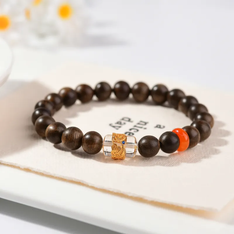 The Call Of The Heart Agarwood Precious Wood Bracelets Unisex-4