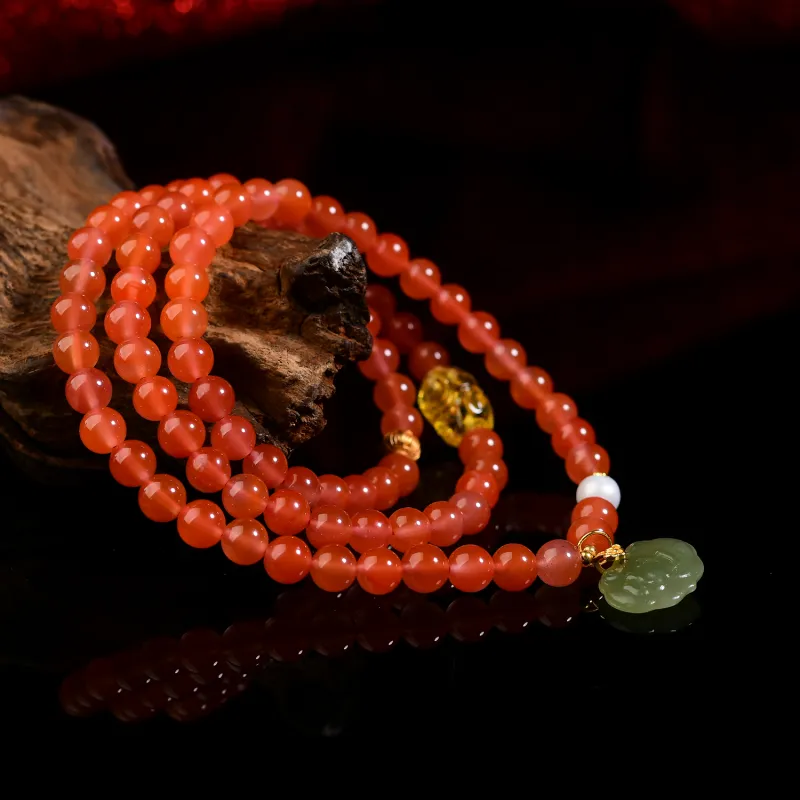 The Call Of The Heart Southern Red Agate Bracelets Unisex-4