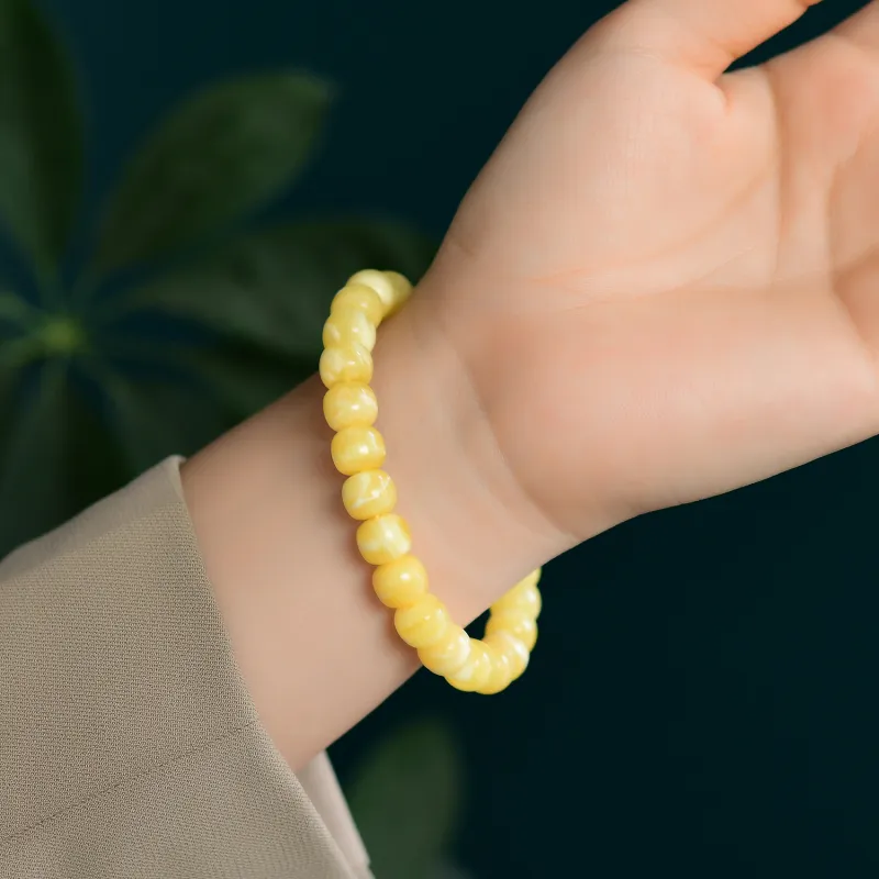The Call Of The Heart Amber Beeswax Bracelets Unisex-1