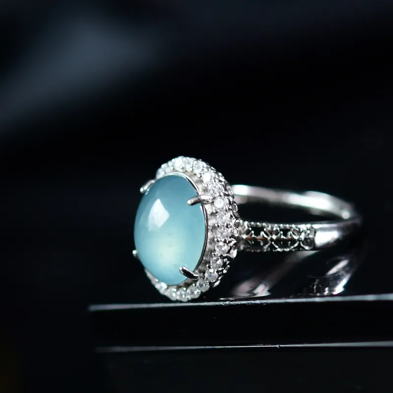 The Call Of The Heart Ice Glutinous Jadeite Rings Unisex-3