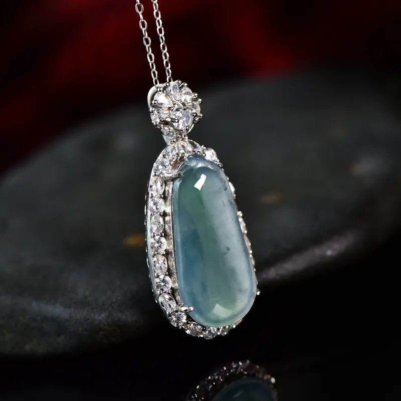 The Call Of The Heart Ice Glutinous Jadeite Necklaces Women's-4