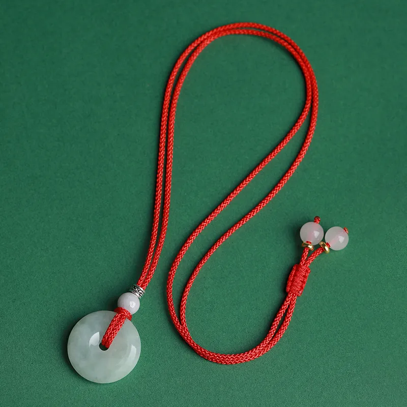The Call Of The Heart Bean Type Jadeite Necklaces Unisex-9