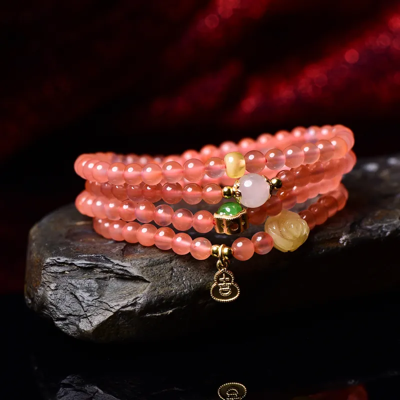 The Call Of The Heart Southern Red Agate Bracelets Unisex-5