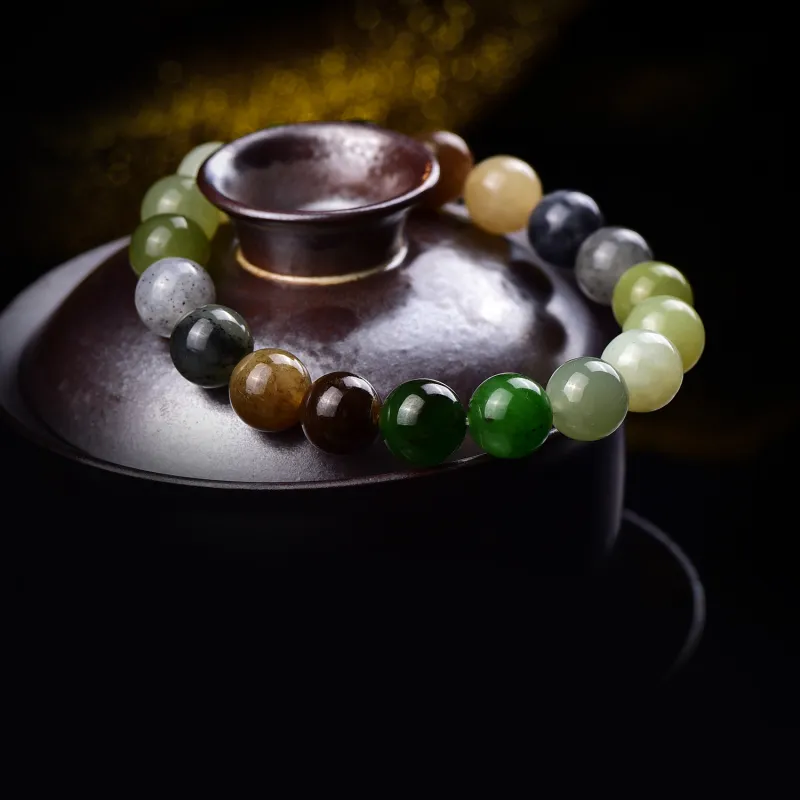 The Call Of The Heart Hetian Jade Bracelets Green Jade Unisex-6
