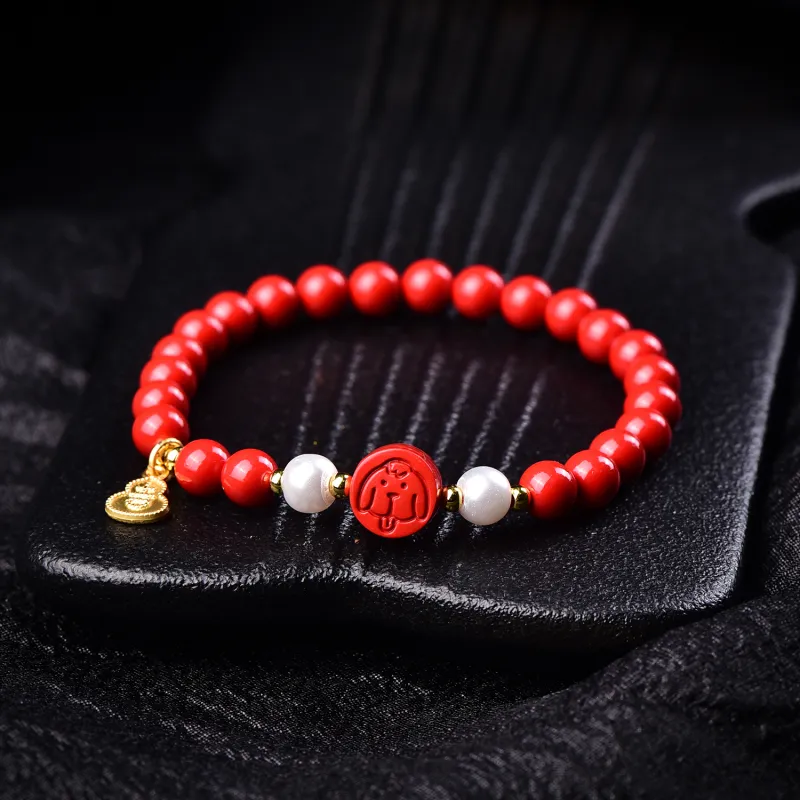 The Call Of The Heart Reconstructed Cinnabar Bracelets Unisex-30
