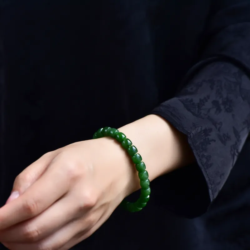The Call Of The Heart Hetian Jade Bracelets Jasper Unisex-3