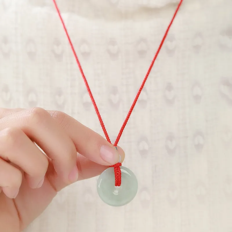 The Call Of The Heart Bean Type Jadeite Necklaces Unisex-7