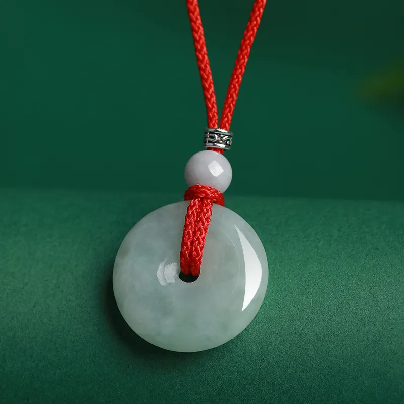 The Call Of The Heart Bean Type Jadeite Necklaces Unisex-6