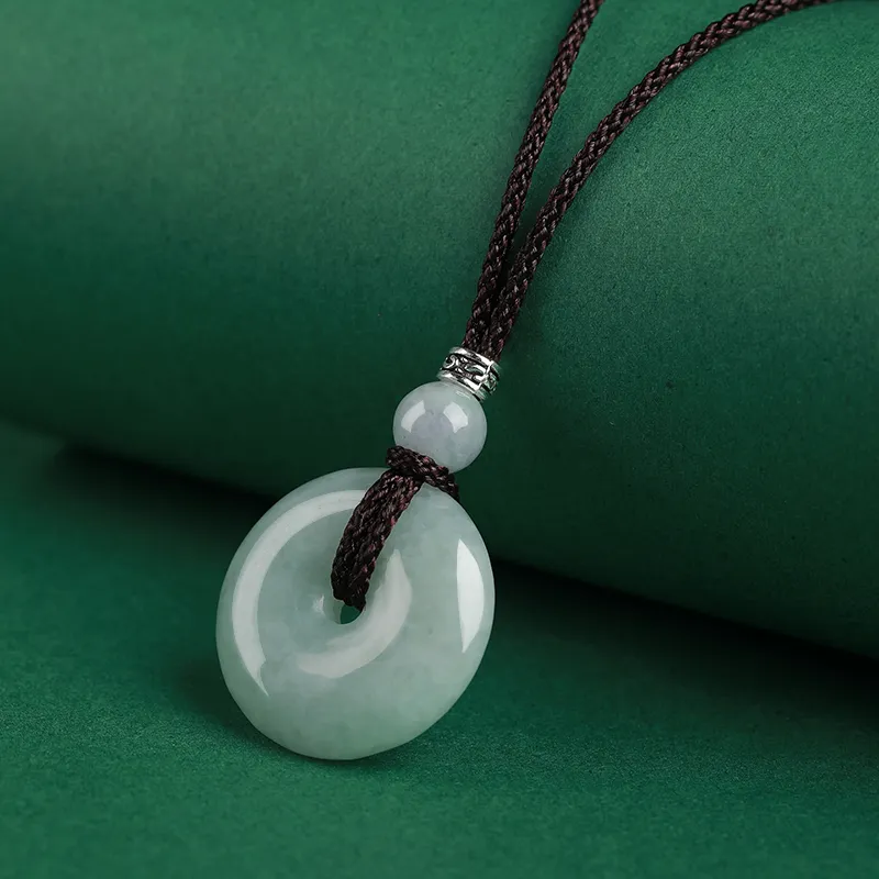 The Call Of The Heart Bean Type Jadeite Necklaces Unisex-1