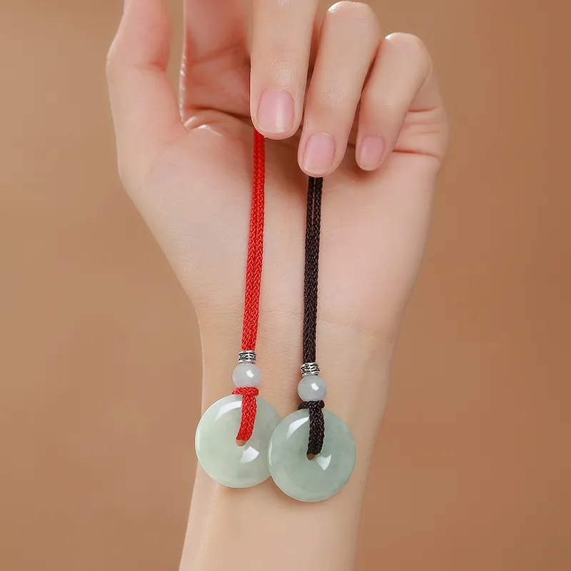 The Call Of The Heart Bean Type Jadeite Necklaces Unisex-4