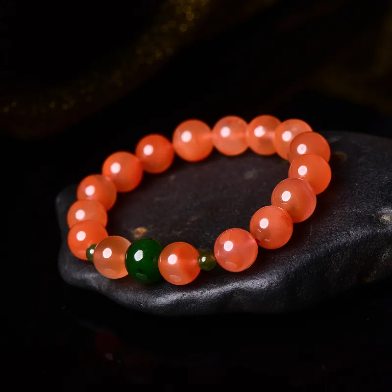 The Call Of The Heart Southern Red Agate Bracelets Unisex-4