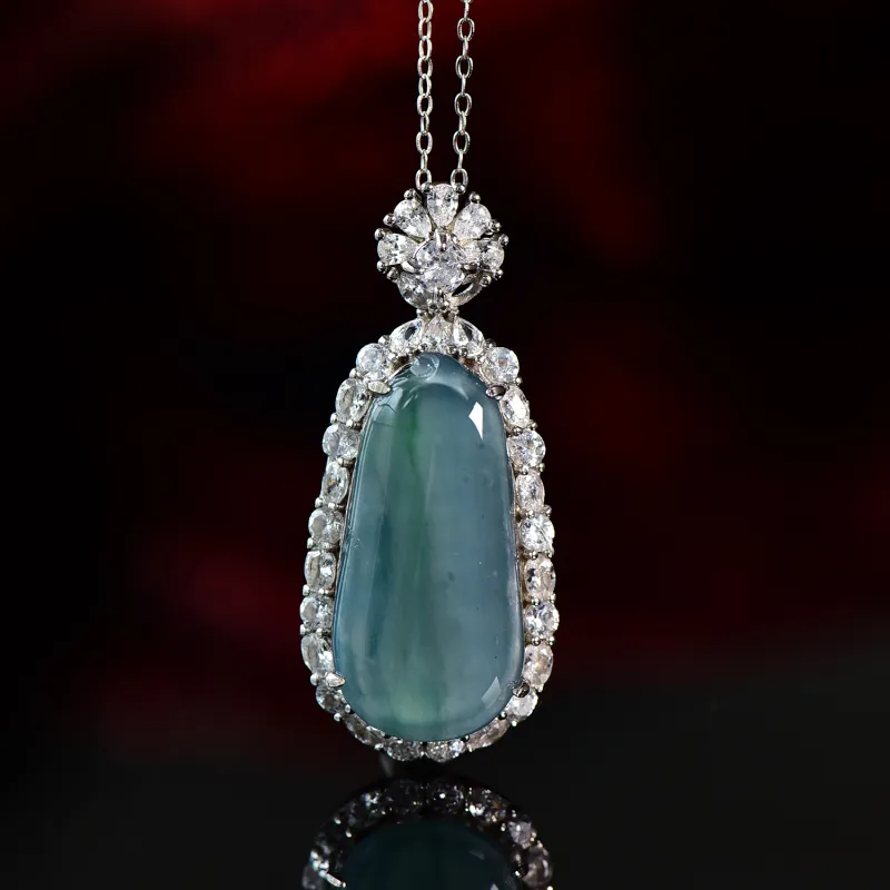 The Call Of The Heart Ice Glutinous Jadeite Necklaces Women's-6