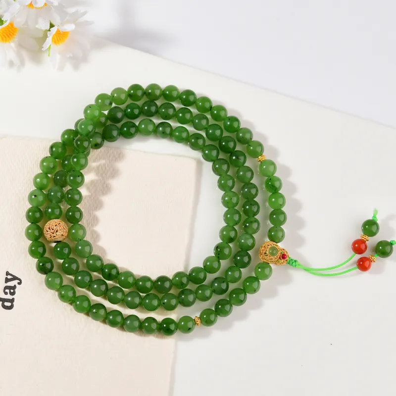The Call Of The Heart Hetian Jade Bracelets Jasper Unisex-5
