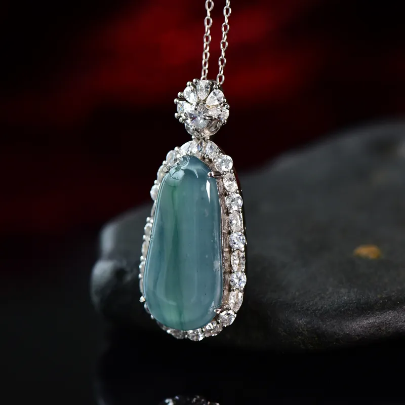 The Call Of The Heart Ice Glutinous Jadeite Necklaces Women's-5
