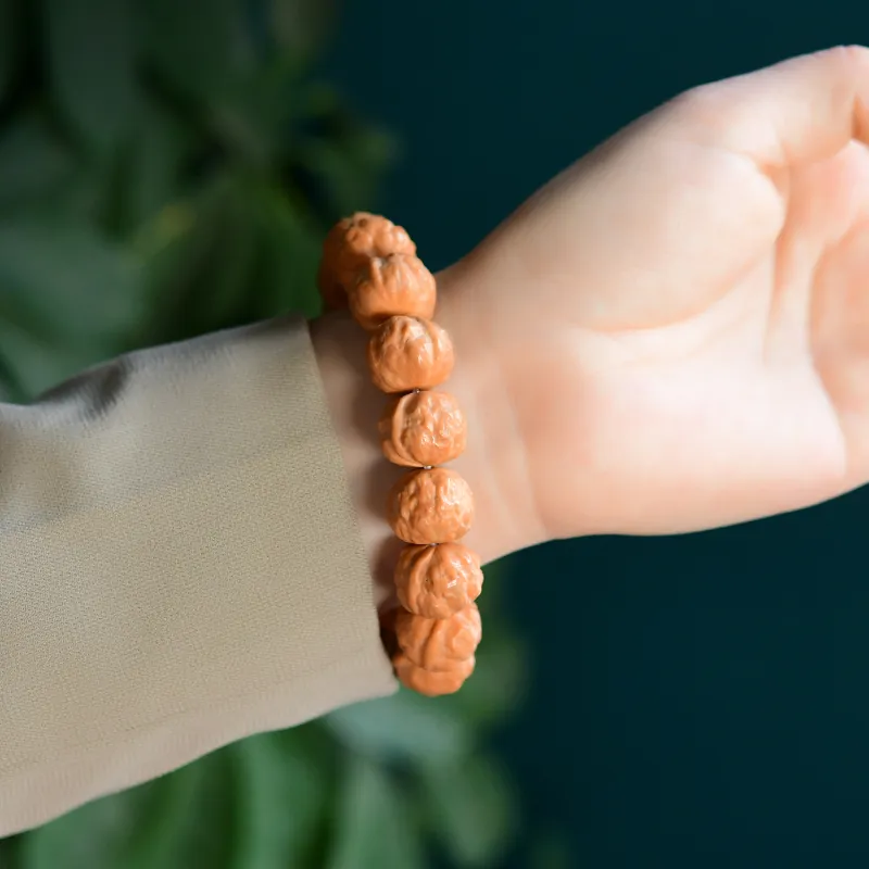The Call Of The Heart Monkey Head Walnut Bracelets Unisex-6