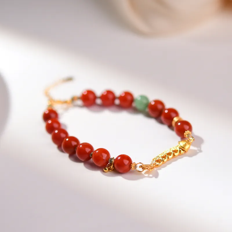 The Call Of The Heart Southern Red Agate Bracelets Unisex-2