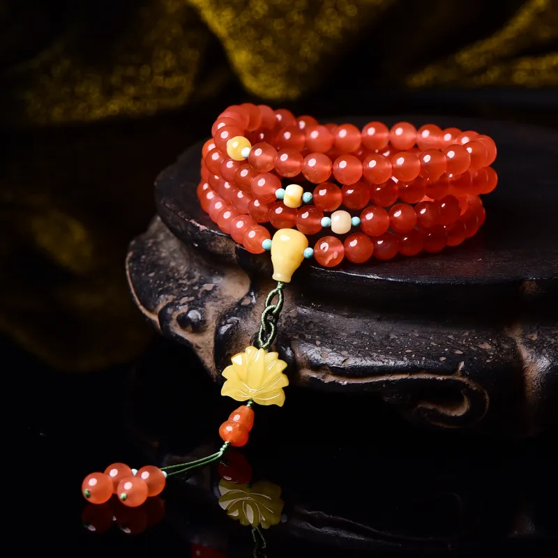 The Call Of The Heart Southern Red Agate Bracelets Unisex-5