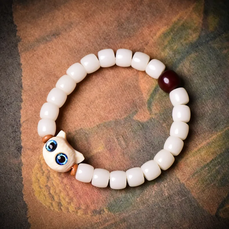 The Call Of The Heart White Jade Bodhi Bracelets Unisex-2