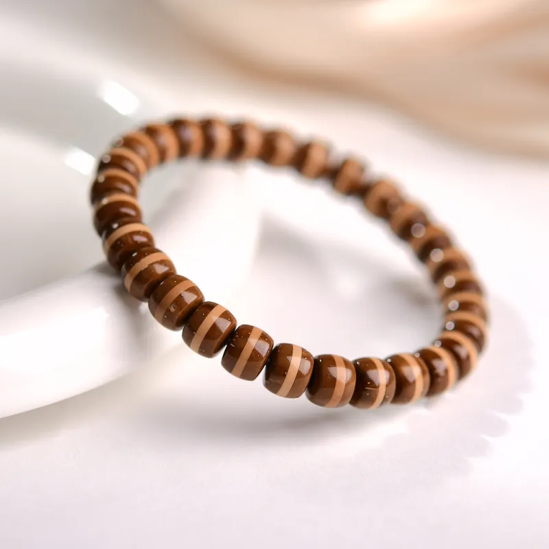 The Call Of The Heart Purple Gold Rat Bodhi Seed Bracelet Unisex-3