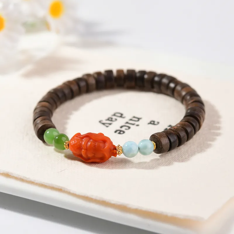 The Call Of The Heart Agarwood Bracelets Unisex-3
