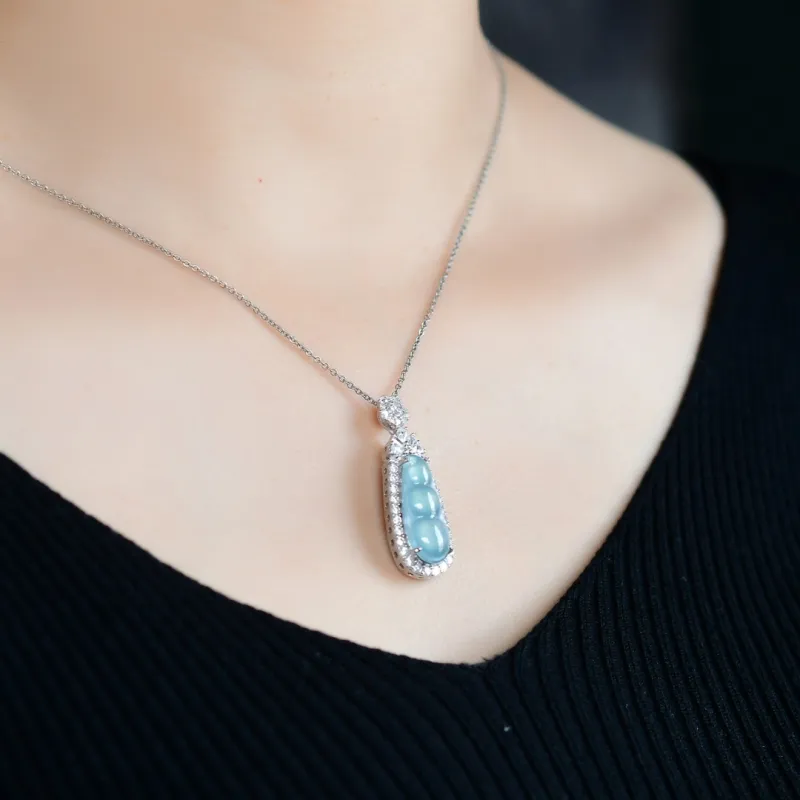 The Call Of The Heart Ice Glutinous Jadeite Necklaces Women's-1