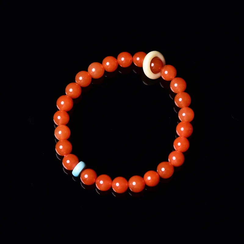 The Call Of The Heart Southern Red Agate Bracelets Unisex-2