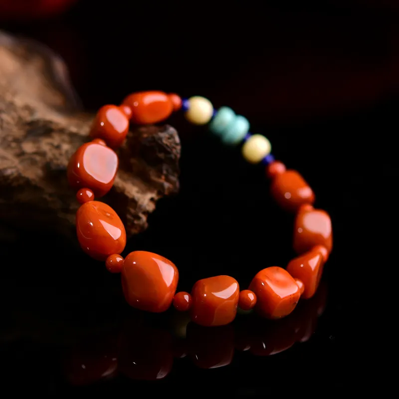 The Call Of The Heart South Red Agate Fine Jade Bracelets Unisex-3