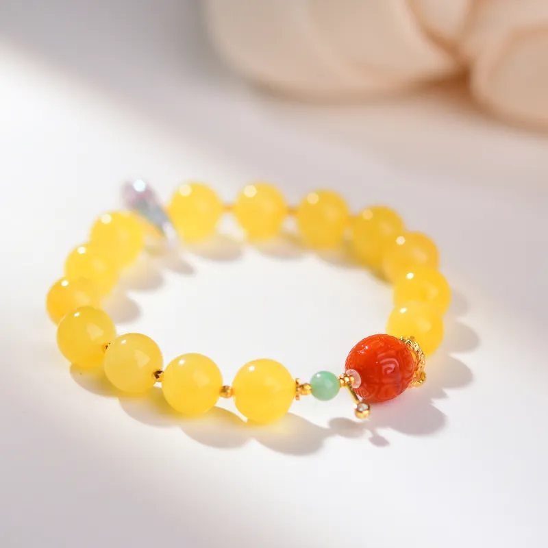 The Call Of The Heart Amber Beeswax Bracelets Unisex-1