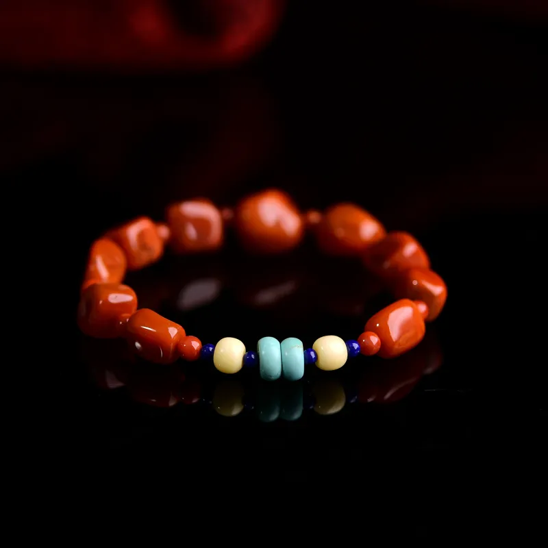 The Call Of The Heart South Red Agate Fine Jade Bracelets Unisex-1
