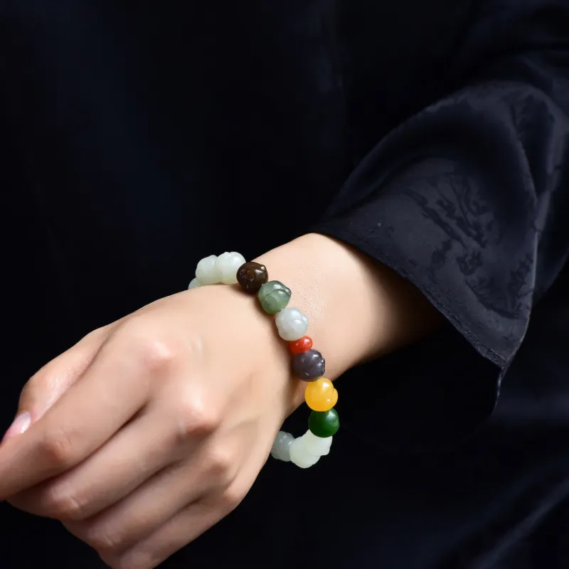 The Call Of The Heart Hetian Jade Bracelets White Jade Unisex-1